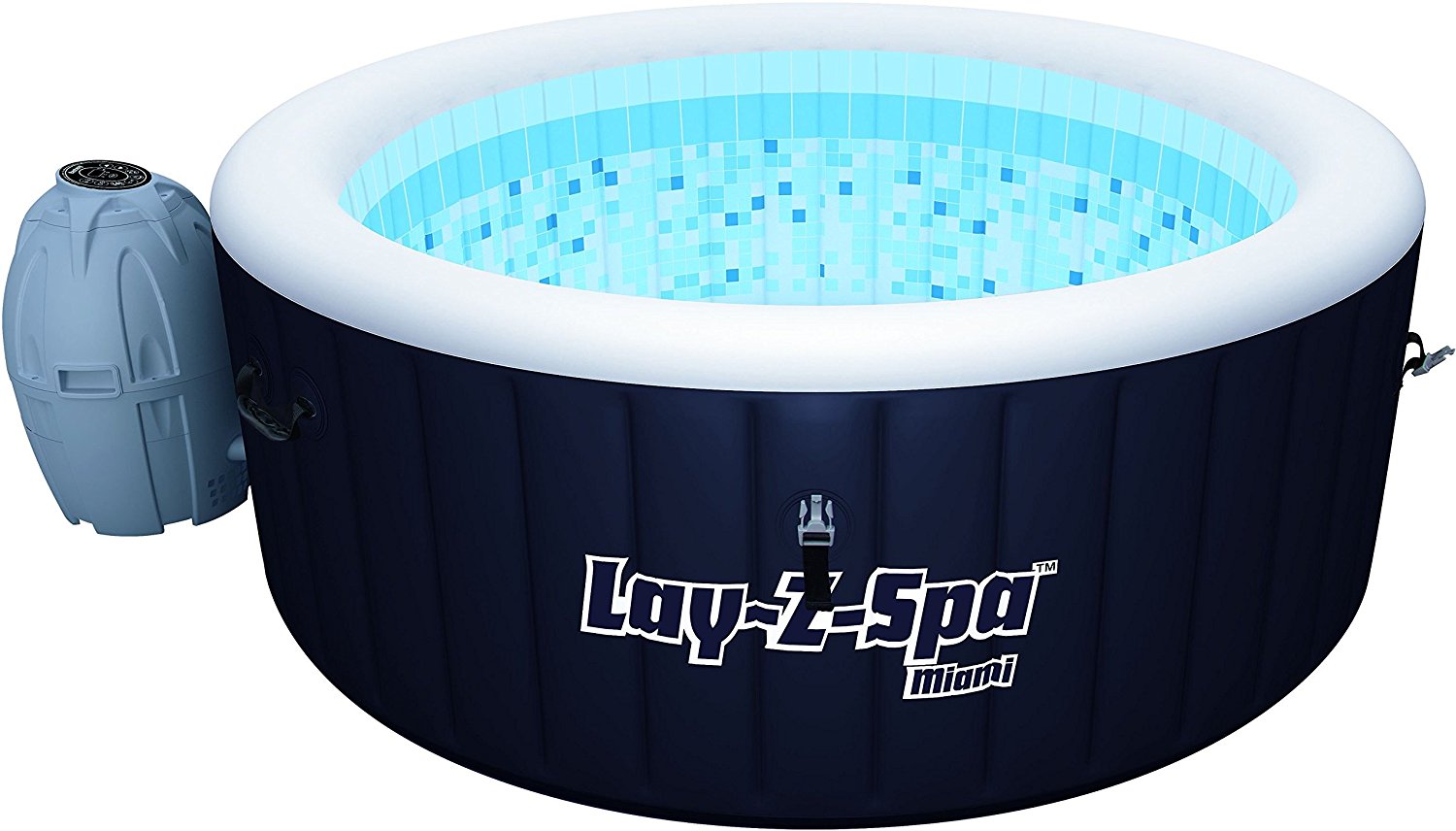 NEW Bestway LayZSpa Miami Round Inflatable Hot Tub 24 Person 40C